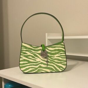 Michael Kors Green Zebra Shoulder Bag
